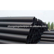 HDPE Double-wall corrugated pipe for water drainage underground pipe